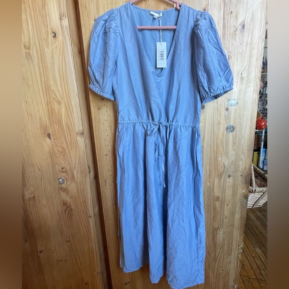 SKIN Worldwide Raina Fairytale Fit & Flare Dress Blue Pearl Cotton & Silk Size S - Picture 5 of 16